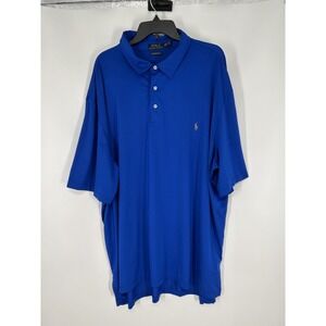 Polo Ralph Lauren Polo Shirt Men 3XLT Blue Short Sleeve Stretch Golf Performance